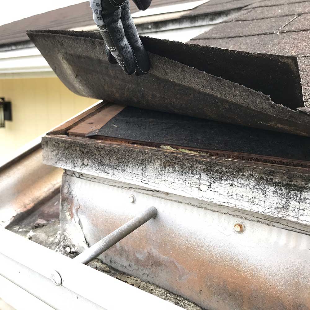 image of roof during home inspection
